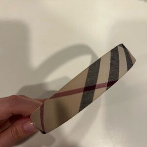 Burberry Beige and Black Checkered Headband